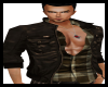 [LM]Leather&Plaid Top Br