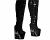 rD black chained boots
