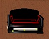 black and red love seat