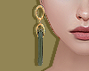 Olive Gold Link Earrings