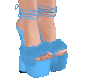 Blue Fuzzy Heels