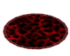 Red Leopard Print Round