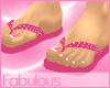 *F~ Pink flip flops
