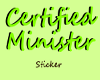 Minister Sticker