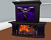 purple angel fireplace