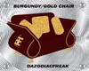 Burgundy/Gold Chair