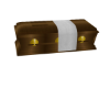 bronze gold open casket