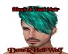 Black & Teal Hair