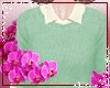 green pastel sweater