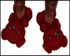 Bear Slippers Red M