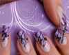 Purple Butterfly Nails