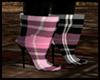 (KPR)Pink Plaid Ank Boot