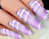 C~Purple Stripes Nails