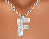 F Letter Silver Necklace