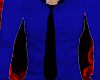 Blue shirt w/ black tie