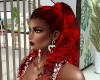 Red Permed Ponytail