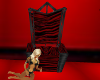 throne red and black