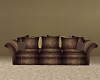 brown couch w/pose