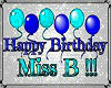 MissB 3D Bday sign