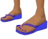 Clear Blue Flip Flops