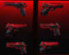 Guns Display Neon RED