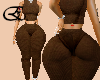 Ribbed Leggings Brown.