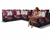 maroon lounger