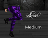 Purple Plaid Leggings-M