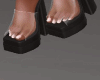 Clear Black Sandals