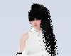 black curly hair