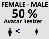 Avatar scaler 50%