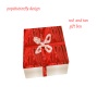 red and tan gift box