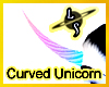 Curved Opal Unicorn Horn