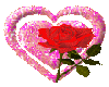 glitter heart and rose