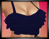 PD}NAVY FRILL TOP