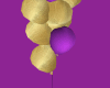 gold and purple ballon