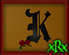 Gothic Letter K Roses