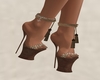 Brown mix heels