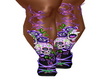 Purple Sugar Skulls Boot