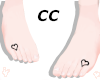 C.C Pedicured Heart Toes