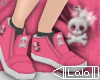 [LC] Pink Skull Sneakers