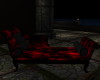 Black/Red Chaise Sofa