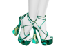 Emerald Gold Heels