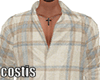 04 Beige  plaid shirt