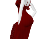 *B* Long Red Fur Dress