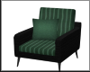 Sage Striped Retro Chair