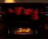 red bamboo fireplace
