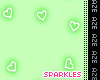 Neon Green Hearts Sprkle