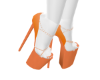 Orange & White Stilettos