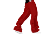 red sweatpants